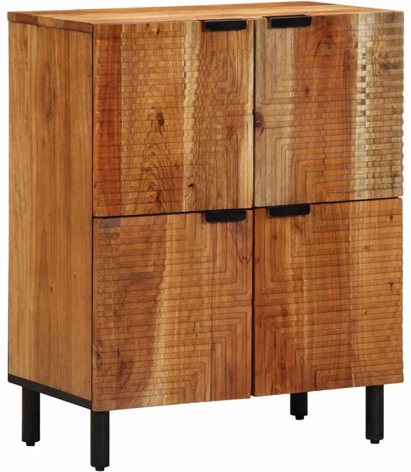 vidaXL Γραφείο με ράφι Καφέ 60 x 33 x 75 cm Μασίφ ξύλο ακακίας