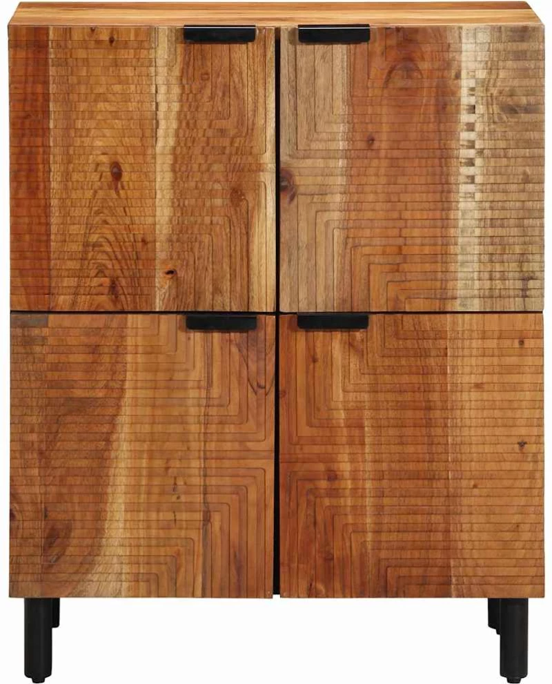 vidaXL Γραφείο με ράφι Καφέ 60 x 33 x 75 cm Μασίφ ξύλο ακακίας