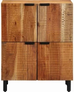 vidaXL Γραφείο με ράφι Καφέ 60 x 33 x 75 cm Μασίφ ξύλο ακακίας