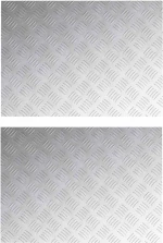 vidaXL Επιφάνειες Καρό 2 pcs Ασημί 70 x 50 cm Αλουμίνιο