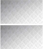 vidaXL Επιφάνειες Καρό 2 pcs Ασημί 90 x 50 cm Αλουμίνιο