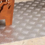 vidaXL Επιφάνειες Καρό 4 pcs Ασημί 100 x 50 cm Αλουμίνιο