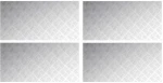 vidaXL Επιφάνειες Καρό 4 pcs Ασημί 100 x 50 cm Αλουμίνιο