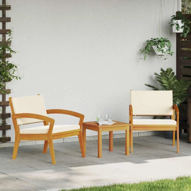 vidaXL Καρέκλα Κήπου 2 pcs Καφέ Μασίφ ξύλο ακακίας
