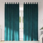 vidaXL Κουρτίνες 2 pcs Σκούρο πράσινο 140 x 260 cm Βελούδο