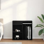 vidaXL Καλλυντικό Ντουλάπι με συρτάρι Μαύρη δρυς 80 x 40 x 75 εκ.