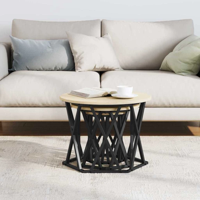 vidaXL Κομοδίνο Μονάδας 3 pcs Sonoma Δρυς 53 x 53 x 40 cm