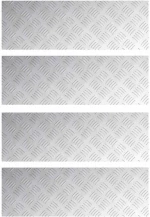 vidaXL Επιφάνειες Καρό 4 pcs Ασημί 75 x 25 εκ. Αλουμίνιο