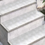 vidaXL Επιφάνειες Καρό 4 pcs Ασημί 75 x 25 εκ. Αλουμίνιο