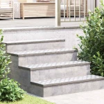 vidaXL Επιφάνειες Καρό 4 pcs Ασημί 100 x 25 cm Αλουμίνιο