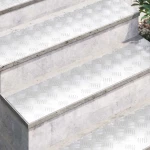 vidaXL Επιφάνειες Καρό 4 pcs Ασημί 100 x 25 cm Αλουμίνιο