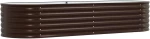 vidaXL Υπερυψωμένη Ζαρντινιέρα Καφέ 240 x 80 x 44 cm Ατσάλι