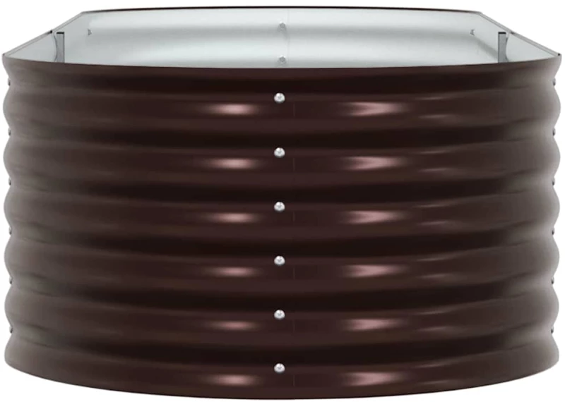 vidaXL Υπερυψωμένη Ζαρντινιέρα Καφέ 240 x 80 x 44 cm Ατσάλι