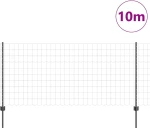 vidaXL Φράχτης με Στήλες. Γκρι 1 x 10 m Ατσάλι