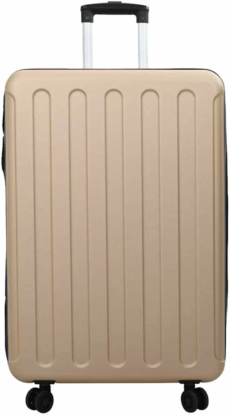 vidaXL Βαλίτσα με κλειδαριά Μπρονζέ 50 x 30 x 76 εκ. ΑΒΣ Πλαστικό