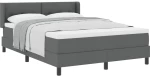 vidaXL Κρεβάτι box spring με στρώμα με στρώμα Σκούρο γκρι 160 x 200 cm