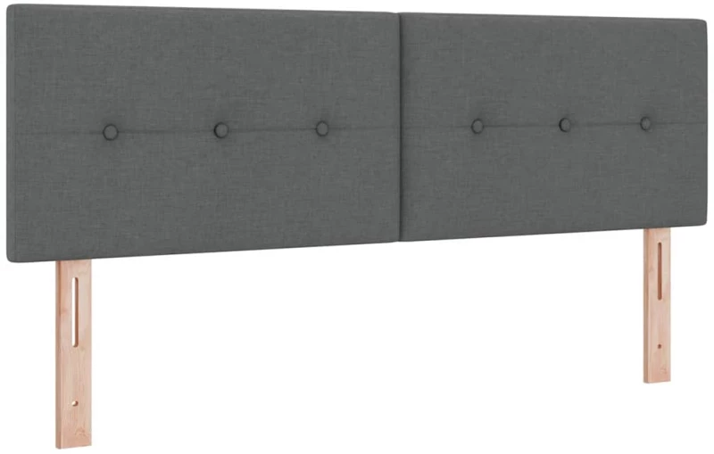 vidaXL Κρεβάτι box spring με στρώμα με στρώμα Σκούρο γκρι 160 x 200 cm