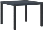 vidaXL Σέτ φαγητού για κήπο 5 pcs Ανθρακί Rattan Polt