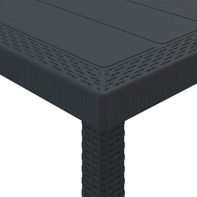 vidaXL Σέτ φαγητού για κήπο 5 pcs Ανθρακί Rattan Polt