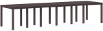 vidaXL Σέτ φαγητού για κήπο 15 pcs Καφέ Rattan Polt