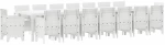 vidaXL Σέτ φαγητού για κήπο 17 pcs Λευκό Rattan Polt