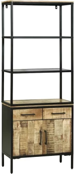 vidaXL Highboard Καφέ 70 x 35 x 180 εκ. Μασίφ ξύλο μάνγκο