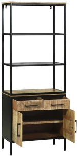 vidaXL Highboard Καφέ 70 x 35 x 180 εκ. Μασίφ ξύλο μάνγκο