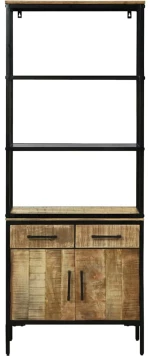 vidaXL Highboard Καφέ 70 x 35 x 180 εκ. Μασίφ ξύλο μάνγκο