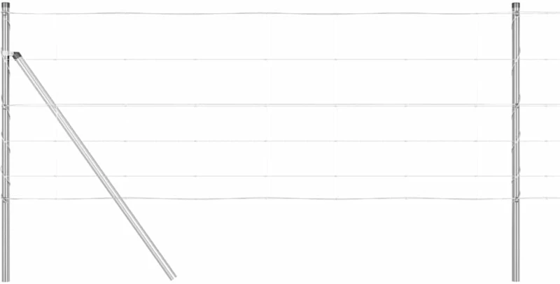 vidaXL Περίφραξη αγρού Ασημί 25 x 0.8 m Γαλβανισμένος χάλυβας