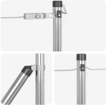 vidaXL Πό posts φράχτη 7 pcs Ασημί Ø32mm 50 εκ Γαλβανισμένος χάλυβας