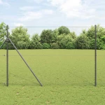 vidaXL Εξαγωνικός φράχτης Γκρι 1.6 x 25 m Ατσάλι