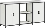 vidaXL Σετ Αποθήκευσης Κουζίνας με ράφι 3 pcs Λευκό 180 x 50 x 92 εκ.