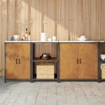 vidaXL Σετ Αποθήκευσης Κουζίνας Άλλο 3 pcs Σκ rusty 210 x 50 x 92 εκ