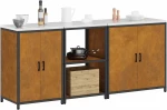 vidaXL Σετ Αποθήκευσης Κουζίνας Άλλο 3 pcs Σκ rusty 210 x 50 x 92 εκ