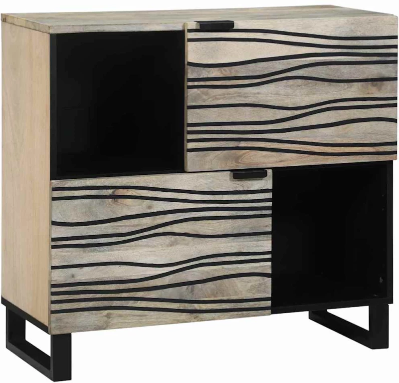 vidaXL Μπουφές Λευκό 80 x 33 x 75 εκ Μασίφ ξύλο μάνγκο