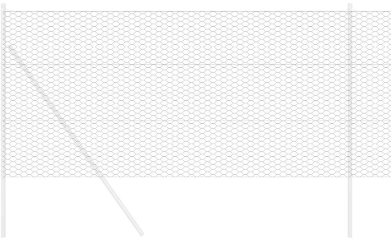 vidaXL Εξαγωνικός φράχτης Γκρι 1.4 x 50 m Ατσάλι