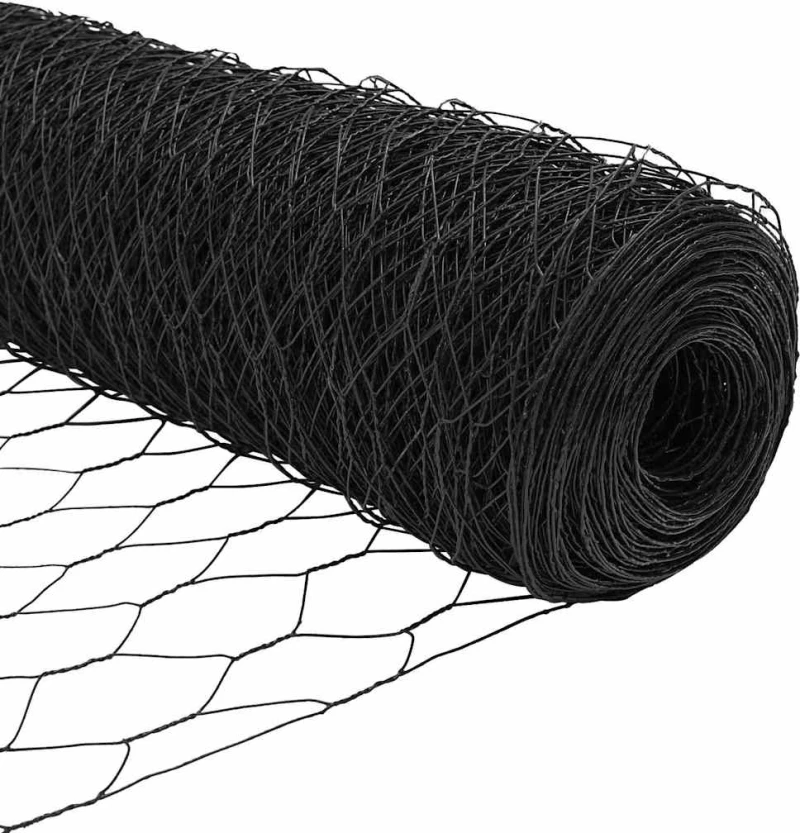 vidaXL Εξαγωνικός φράχτης Γκρι 1.4 x 50 m Ατσάλι