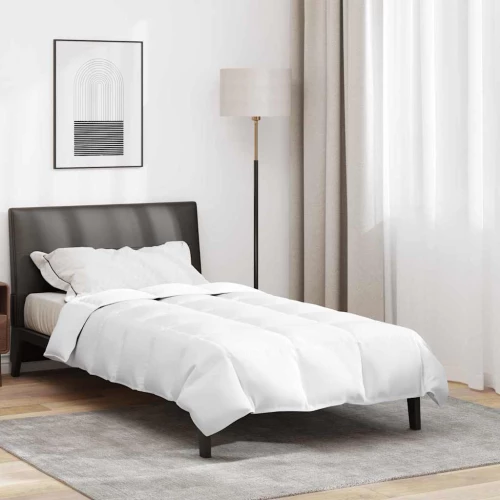 vidaXL Κουβέρτια & Κουβέρτες Λευκό 155 x 220 cm Πούπουλο