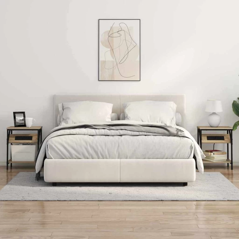 vidaXL Κομοδίνο 2 pcs Sonoma Δρυς 38 x 30 x 48 εκ. Επεξεργασμένο ξύλο