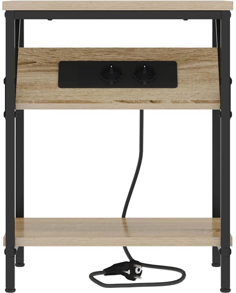 vidaXL Κομοδίνο 2 pcs Sonoma Δρυς 38 x 30 x 48 εκ. Επεξεργασμένο ξύλο