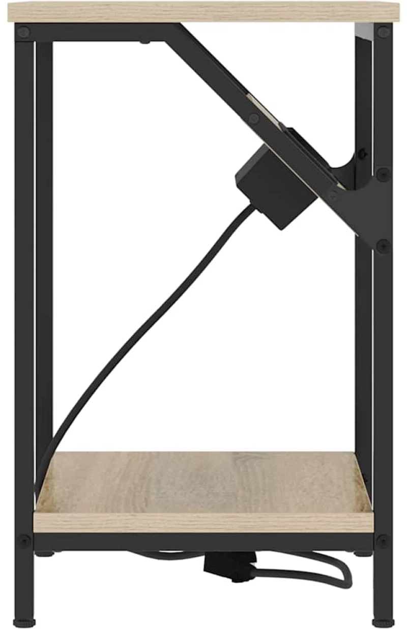 vidaXL Κομοδίνο 2 pcs Sonoma Δρυς 38 x 30 x 48 εκ. Επεξεργασμένο ξύλο