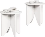 vidaXL Τραπεζάκι σαλονιού 2 pcs Λευκό 41.5 x 41.5 x 44 cm