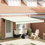 vidaXL Σκηνίτσα Αναδιπλούμενη Κρεμ 400x300 εκ. ύφασμα