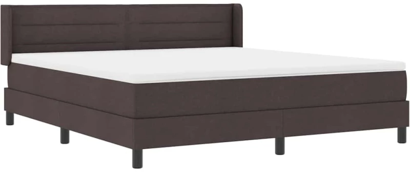 vidaXL Κρεβάτι box spring με στρώμα με στρώμα Σκούρο Καφέ 180 x 200 cm