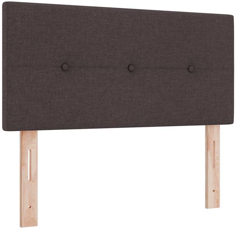 vidaXL Κρεβάτι box spring με στρώμα με στρώμα Σκούρο Καφέ 90 x 200 cm