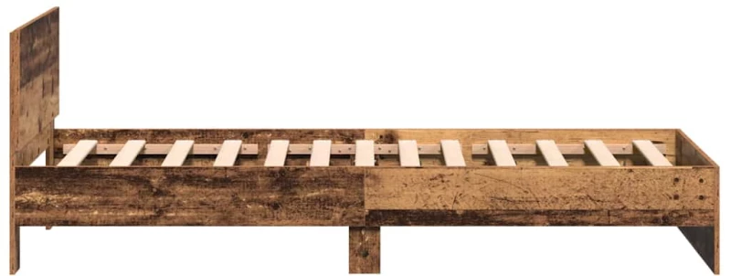 vidaXL Κρεβάτι με Κεφαλάρι Παλιό Ξύλο 100 x 200 cm Επεξεργασμένο ξύλο