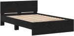 vidaXL Πλαίσιο Κρεβατιού Μαύρη Οξυά 120 x 190 cm Επεξεργασμένο ξύλο