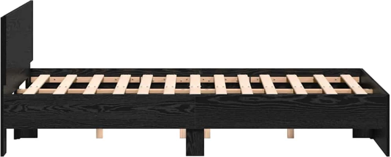 vidaXL Πλαίσιο Κρεβατιού Μαύρη Οξυά 120 x 190 cm Επεξεργασμένο ξύλο