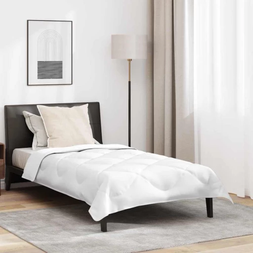 vidaXL Διπλωμένη Κουβέρτα Όλων των Εποχών 2 pcs Λευκό 155 x 200 εκ.