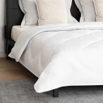 vidaXL Πάπλωμα με μαξιλάρι 3 pcs Λευκό 200 x 220 cm Μικροΐνες
